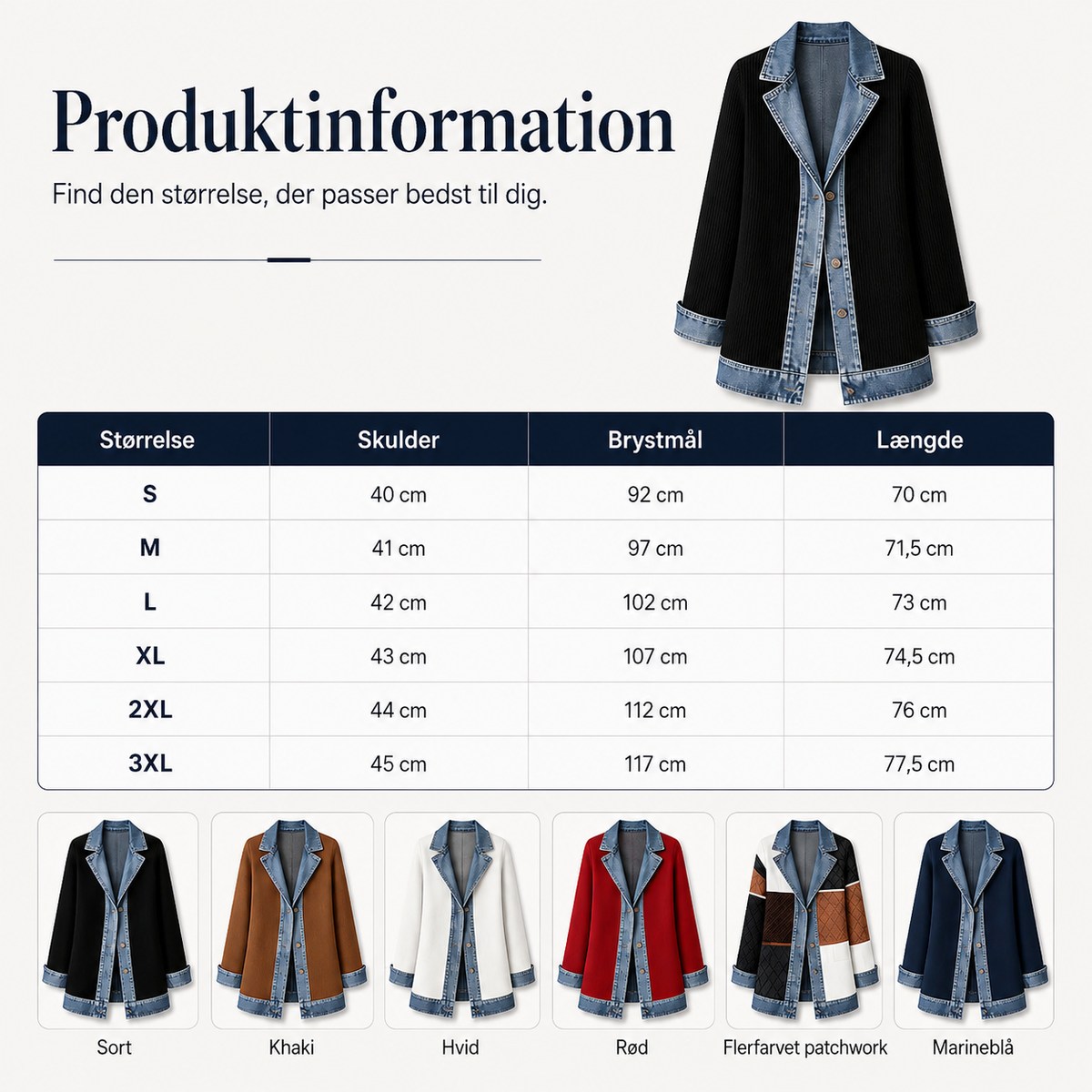 THE LIORÀ — Strikket denimjakke