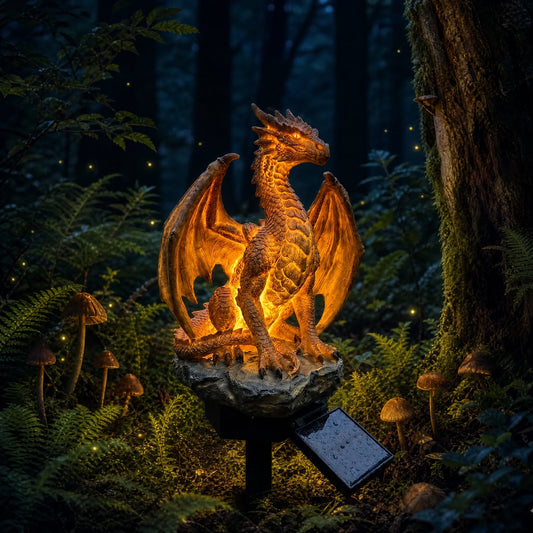 SolarDragon | Solcelledrevet Drage med Varmt LED-lys