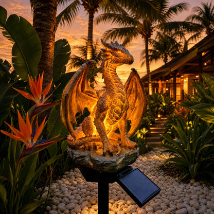 SolarDragon | Solcelledrevet Drage med Varmt LED-lys