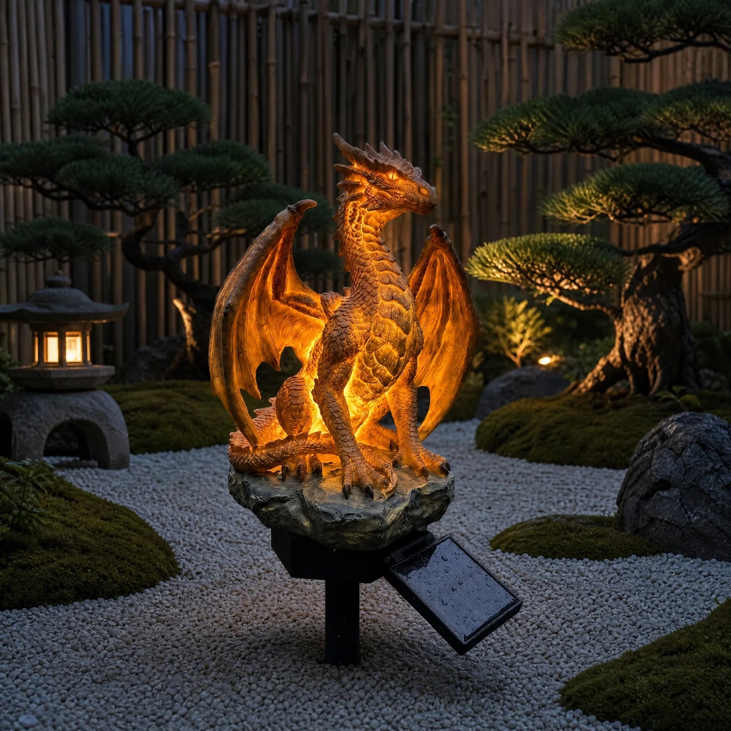 SolarDragon | Solcelledrevet Drage med Varmt LED-lys