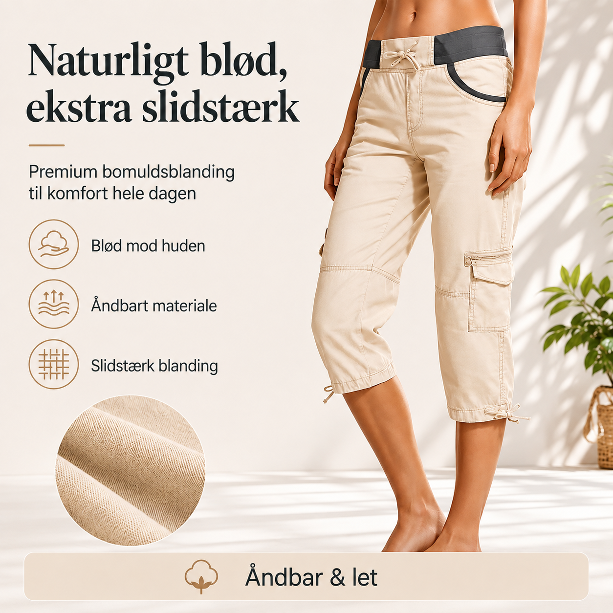 THE LIVIA | Flatterende cargo-capribukser med høj talje