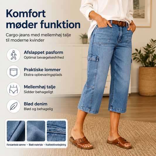 THE ÉLANA — Komfortable Denim Capribukser