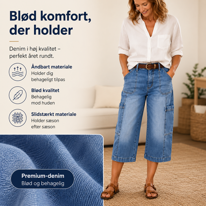 THE ÉLANA — Komfortable Denim Capribukser