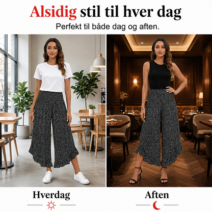 THE FLORÈNE | Luftige bukser med vide ben