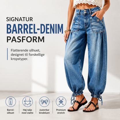 THE SAGA | Barrel Jeans med justerbar kant