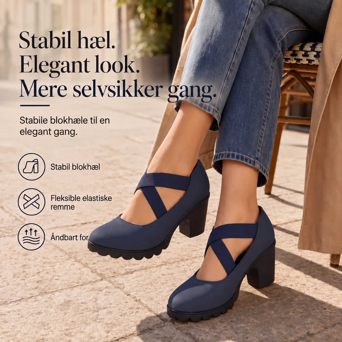 THE INGRID | Elegante hælsko med fleksible remme