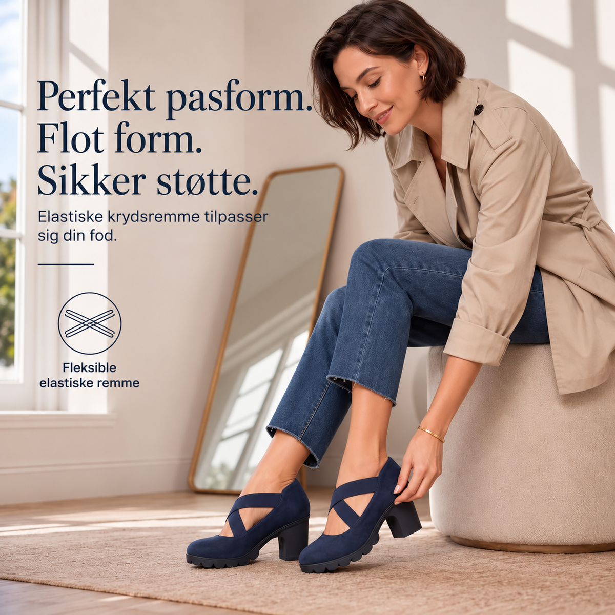 THE INGRID | Elegante hælsko med fleksible remme