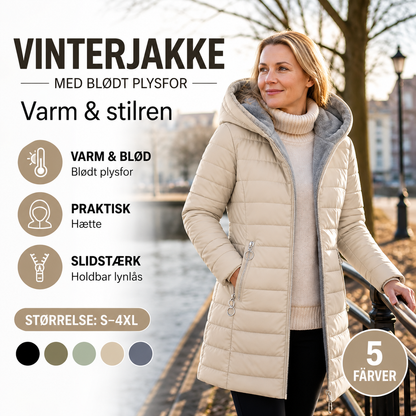 THE ALVINA | Varm Vinterjakke med Blødt Plysfor