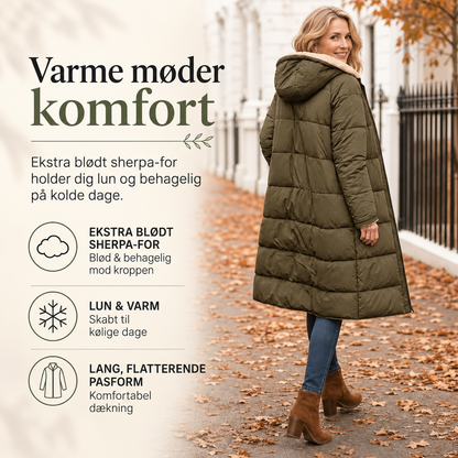 THE ELVIRA | Lang Vinterjakke med Sherpa-for