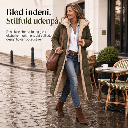 THE ELVIRA | Lang Vinterjakke med Sherpa-for
