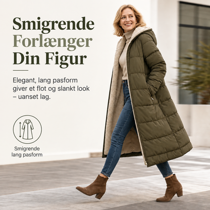 THE ELVIRA | Lang Vinterjakke med Sherpa-for