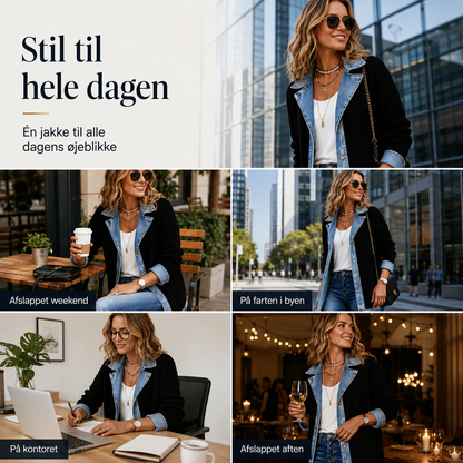 THE LIORÀ — Strikket denimjakke