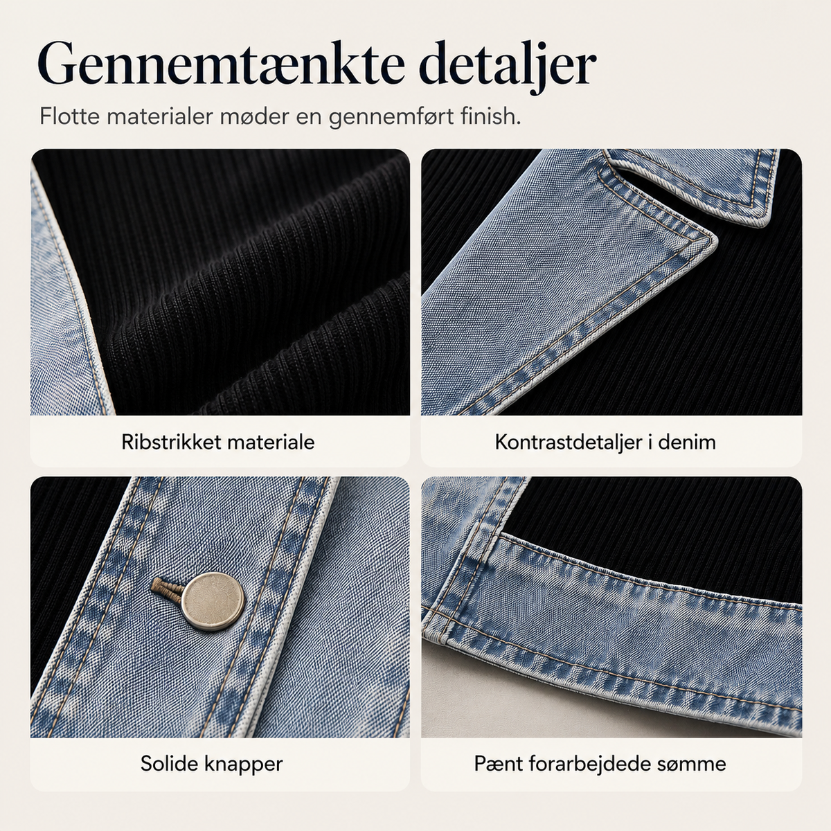 THE LIORÀ — Strikket denimjakke