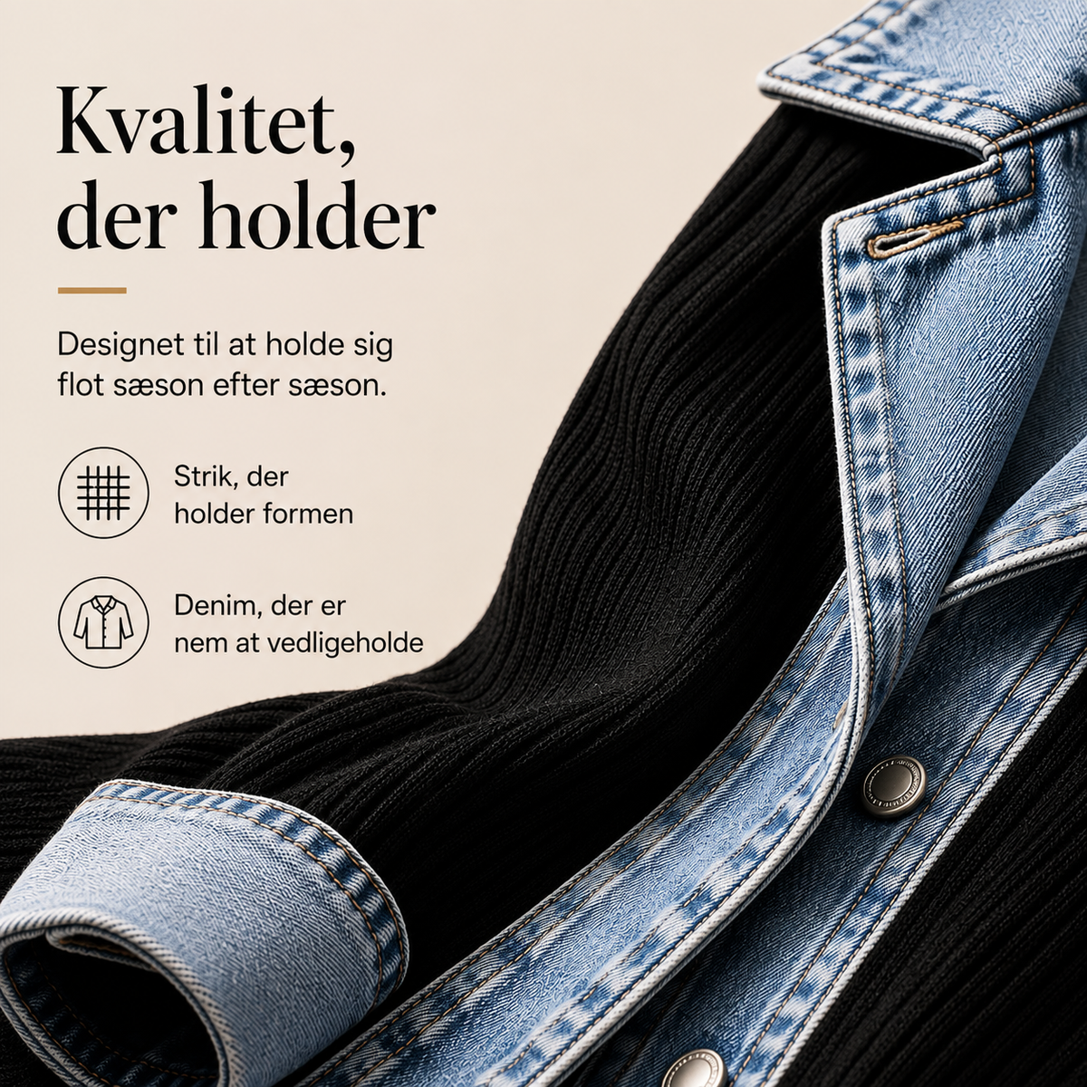 THE LIORÀ — Strikket denimjakke