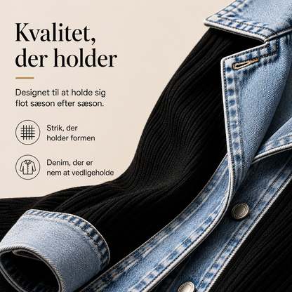 THE LIORÀ — Strikket denimjakke