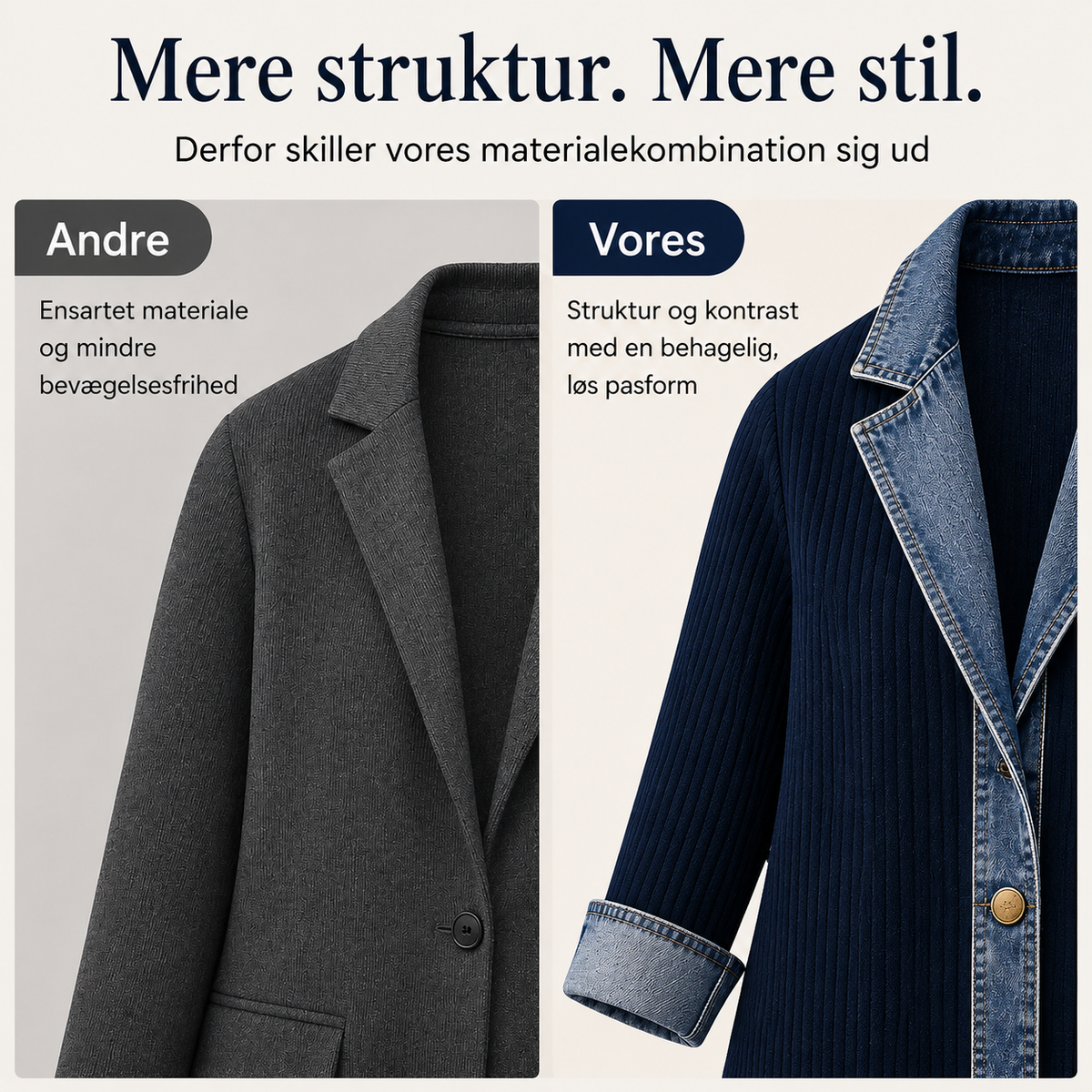 THE LIORÀ — Strikket denimjakke