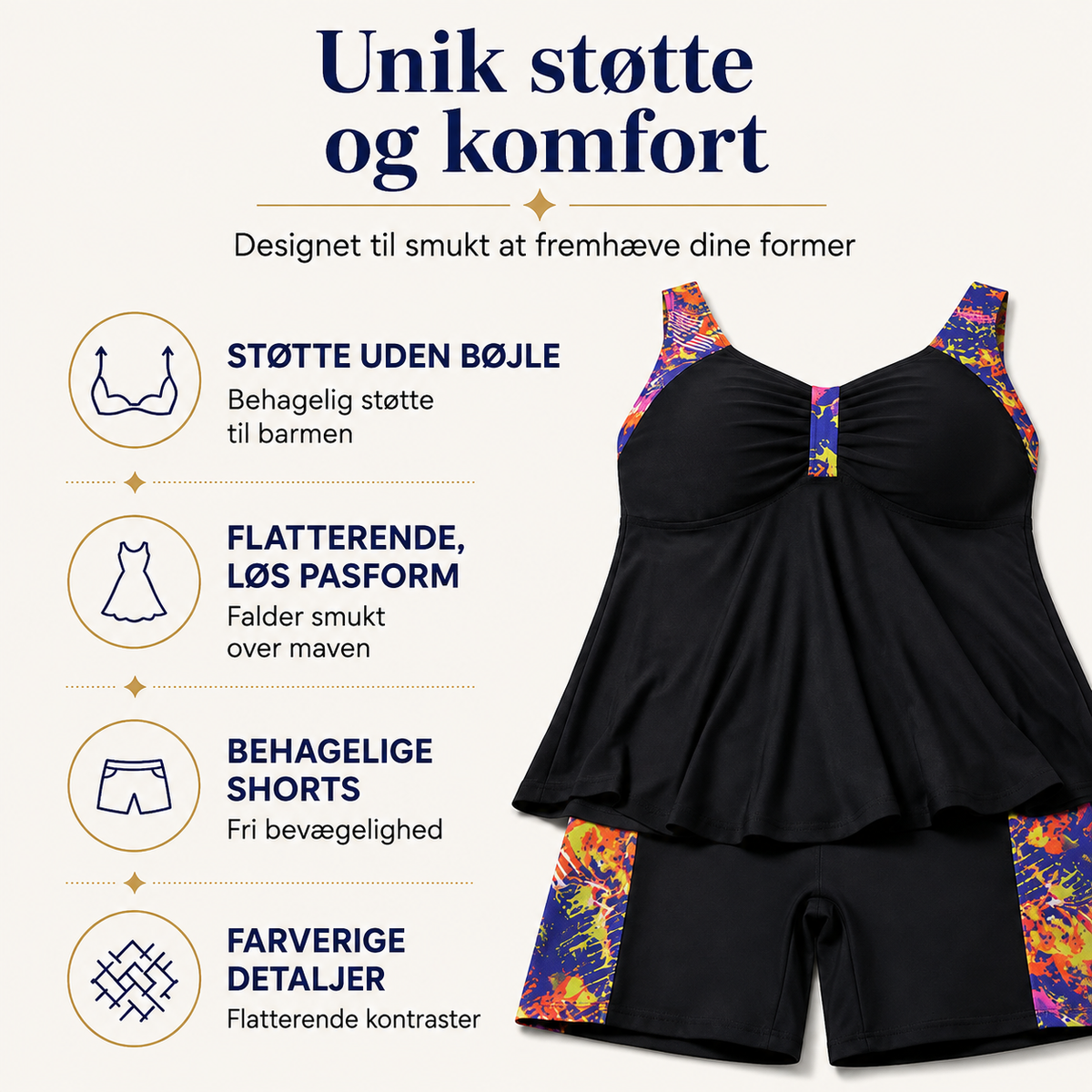 THE ELIANÁ | Figurformende Tankini-sæt