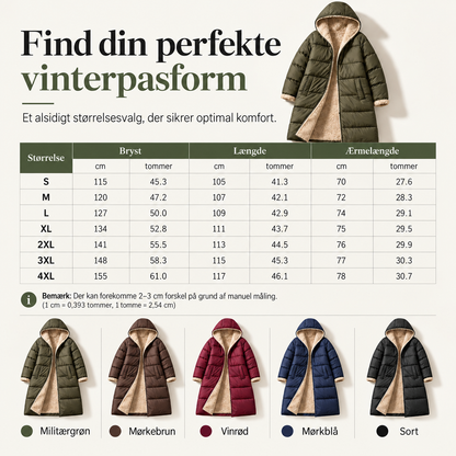 THE ELVIRA | Lang Vinterjakke med Sherpa-for