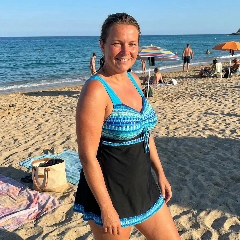 THE MARÉLLE — Elegant Tankini med Shorts