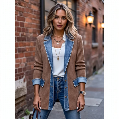 THE LIORÀ — Strikket denimjakke