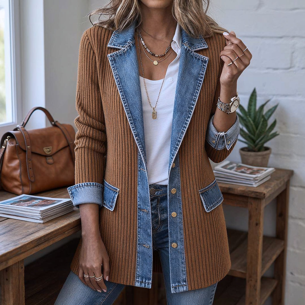 THE LIORÀ — Strikket denimjakke