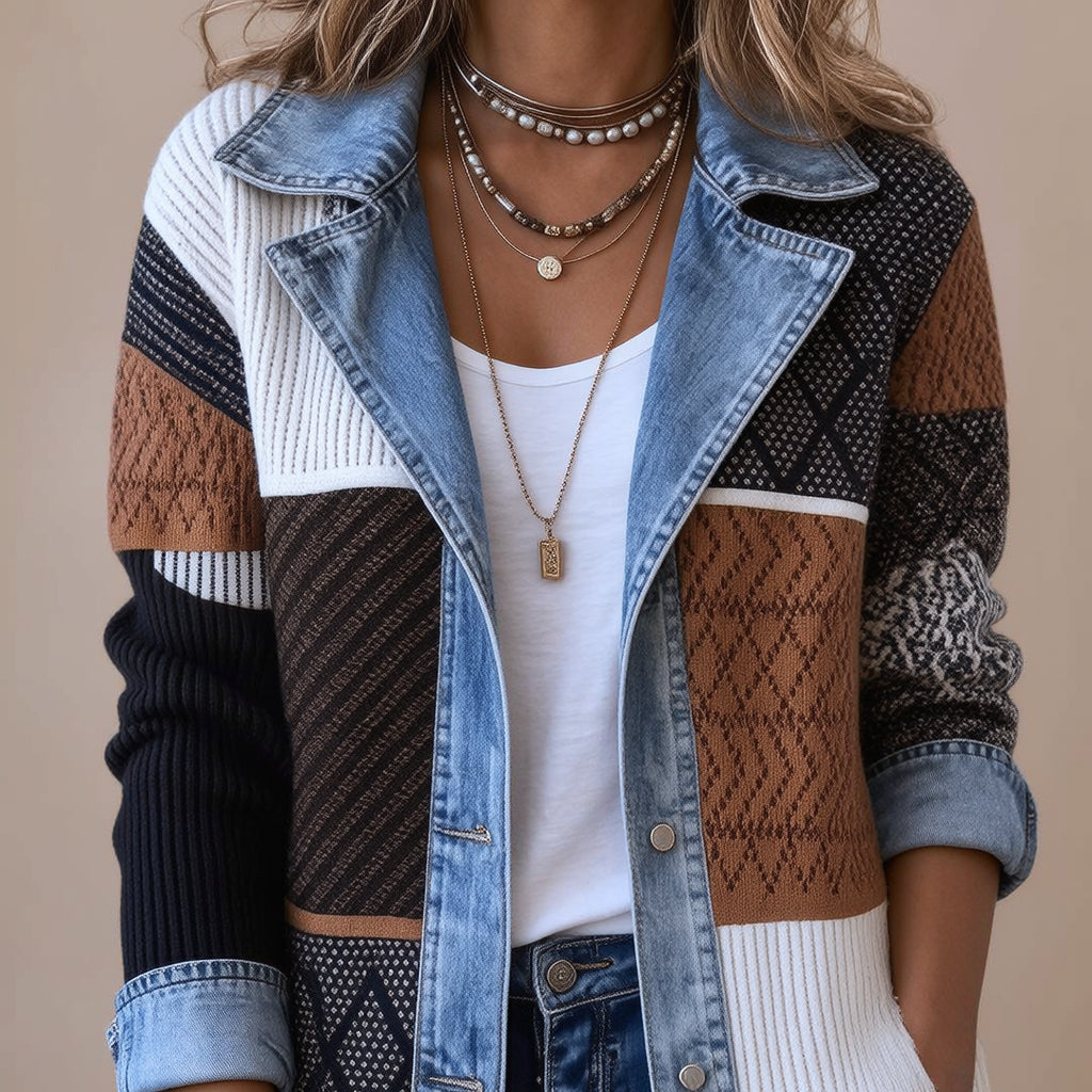 THE LIORÀ — Strikket denimjakke