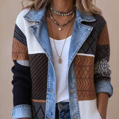 THE LIORÀ — Strikket denimjakke