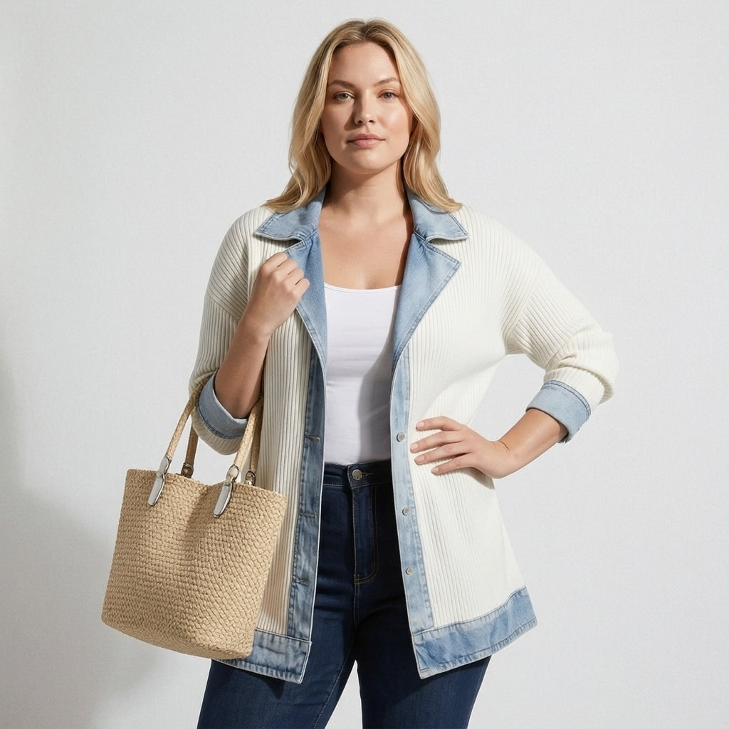 THE LIORÀ — Strikket denimjakke